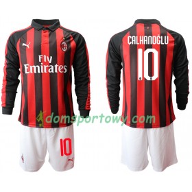 Koszulka AC Milan CALHANOGLU 10 Dziecięcy Domowe Koszulki Piłkarskie 2018-2019 Długi Rękaw